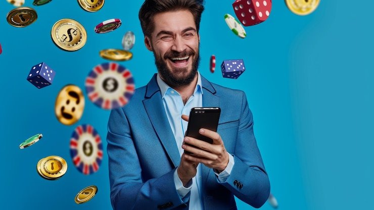 Ilustrasi pengguna mobile Indonesia menjelajah hiburan
